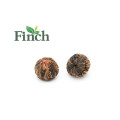 New Arrival Health Benefits Black Tea Based Blooming Flower Tea Ball Made Of Pink Rose Individual Al-foil Vacuum Bag Package